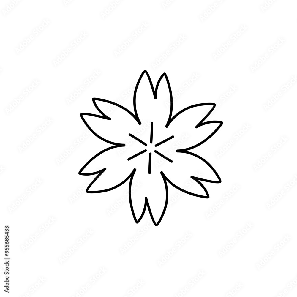 cherry blossom outline cherry blossom outline