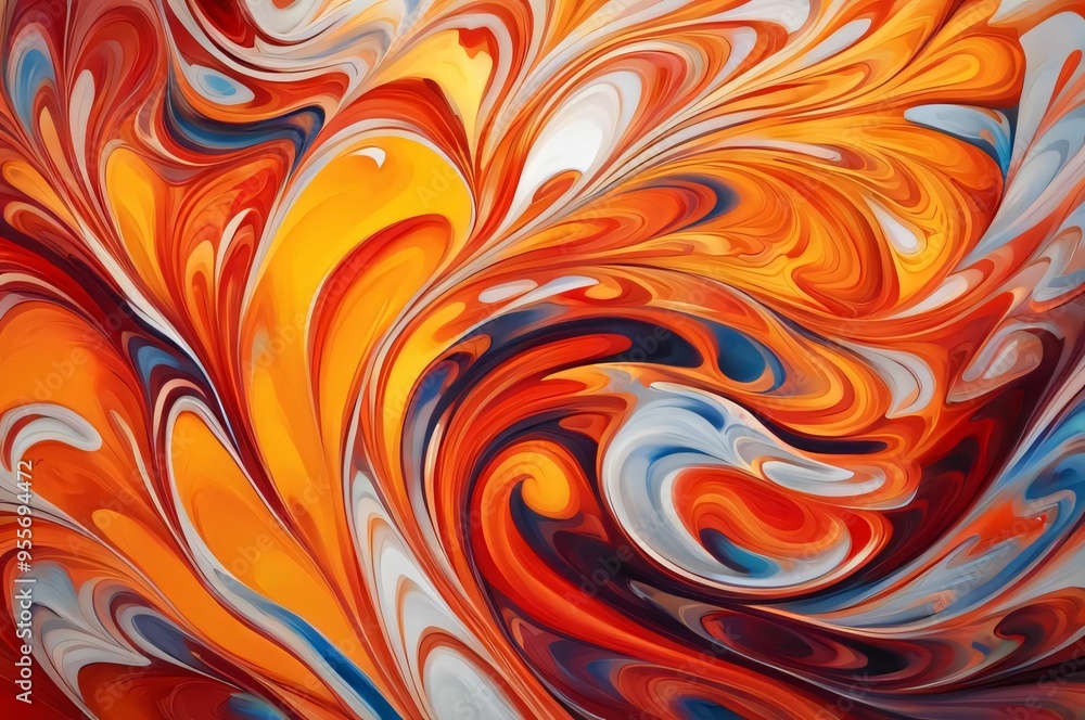 © Rayan Heaven - Abstract background with waves. Colorful paint splatters. Abstract background. Splashes of water on black. Explosion of colored paints. Close up view