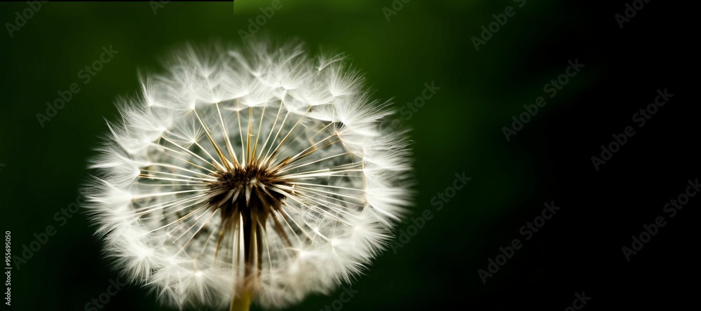 Dandelion isolated on black background. Plants close up. Beautiful shiny dew water drop on dandelion seed in nature. Closeup macro sparkling bokeh dark blue. Banner plants Dandelion isolated on black background. Plants close up. Beautiful shiny dew water drop on dandelion seed in nature. Closeup macro sparkling bokeh dark blue. Banner plants