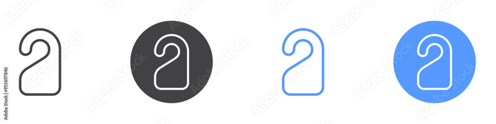 Hotel service icon Flat set in black and white color Hotel service icon Flat set in black and white color