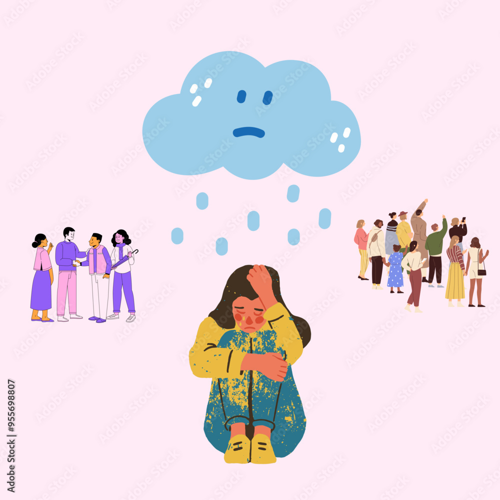 Depression and sadness vektoral design Depression and sadness vektoral design