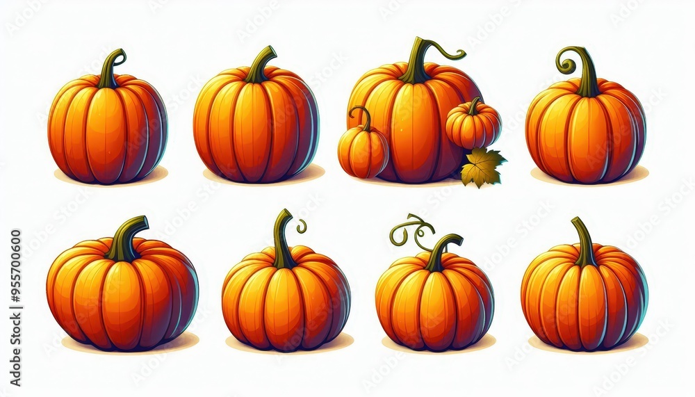 pumpkin icons set pumpkin icons set