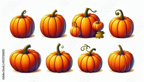 pumpkin icons set