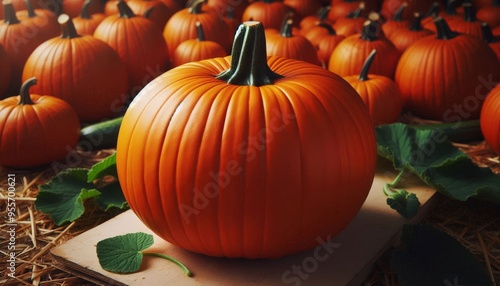 pumpkins and gourds in a garden