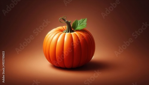 halloween pumpkin on orange background