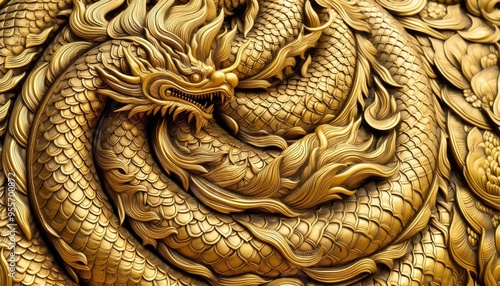 golden dragon statue