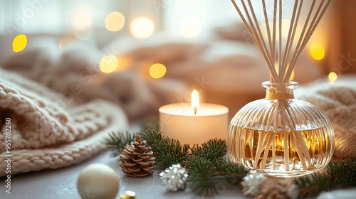 Creating a cozy christmas atmosphere at home: embrace the holiday scent with aromatherapy, fir tree fragrance, and winter decorations