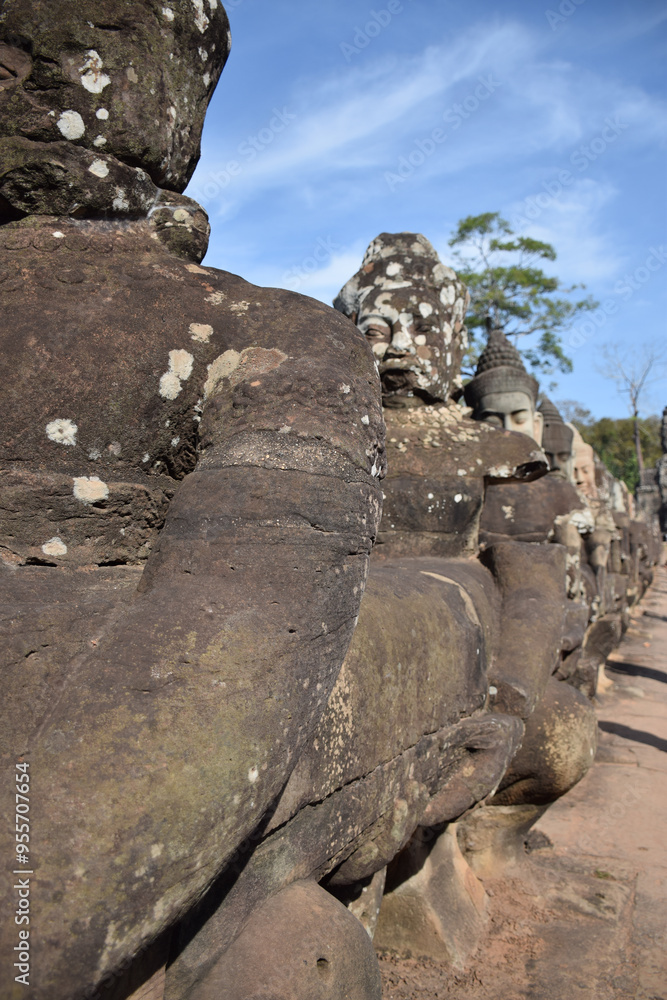 Fototapeta premium rock statues in cambodia