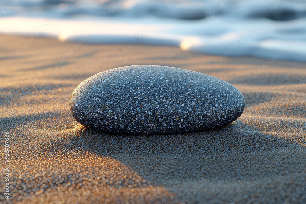 A solitary pebble on a sandy beach, symbolizing the essence of minimalism amidst nature. Concept of nature's simplicity and understated beauty. A solitary pebble on a sandy beach, symbolizing the essence of minimalism amidst nature. Concept of nature's simplicity and understated beauty.