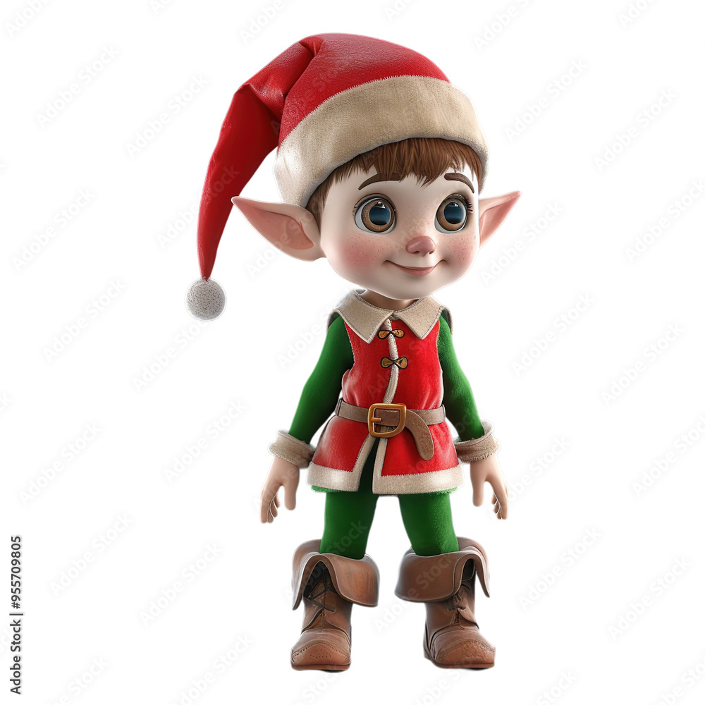 3D Cute ELF on Transparent Background 3D Cute ELF on Transparent Background