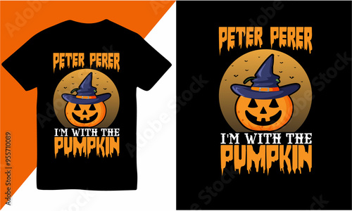 Handwritten custom Halloween t-shirt vector design