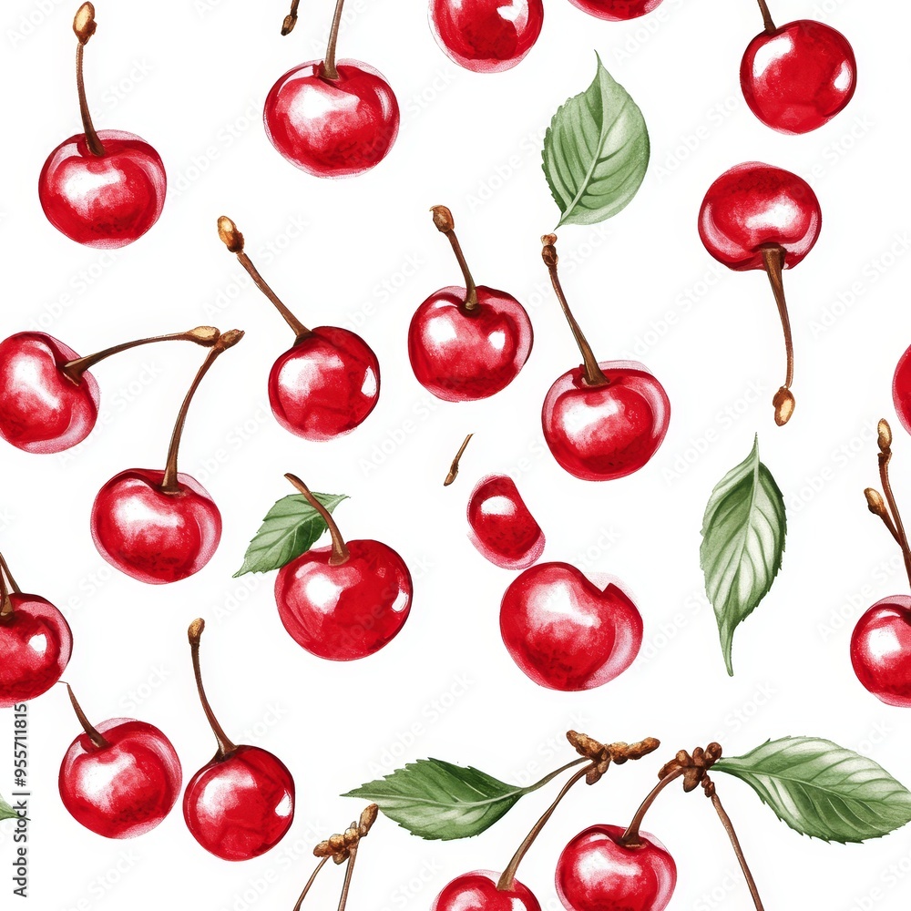 cherry pattern banner wallpaper, simple background cherry pattern banner wallpaper, simple background