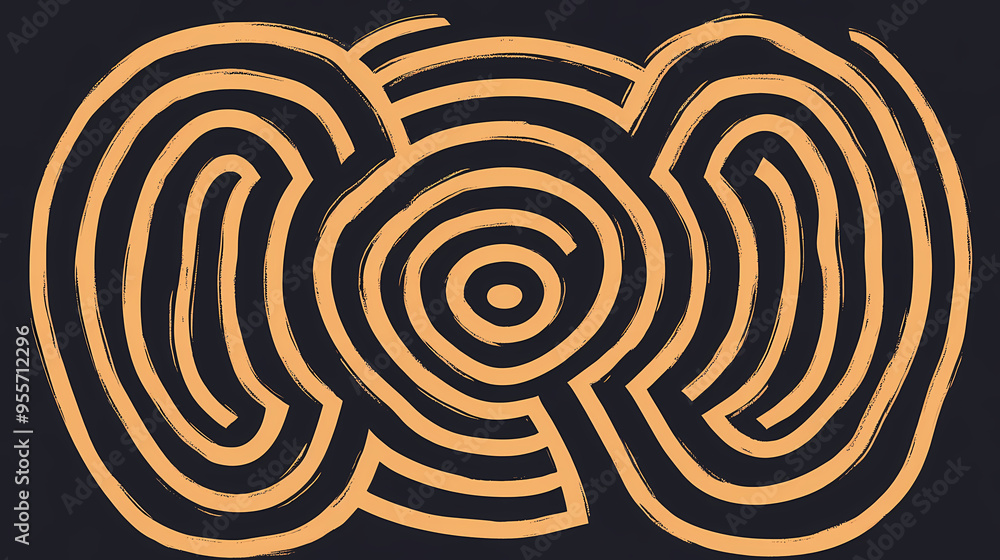 Cretan labyrinth symbol. Labyrinth. Illustration Cretan labyrinth symbol. Labyrinth. Illustration