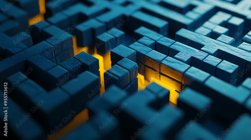 3d rendering: concept - solving a complex problem. brute force method ...
