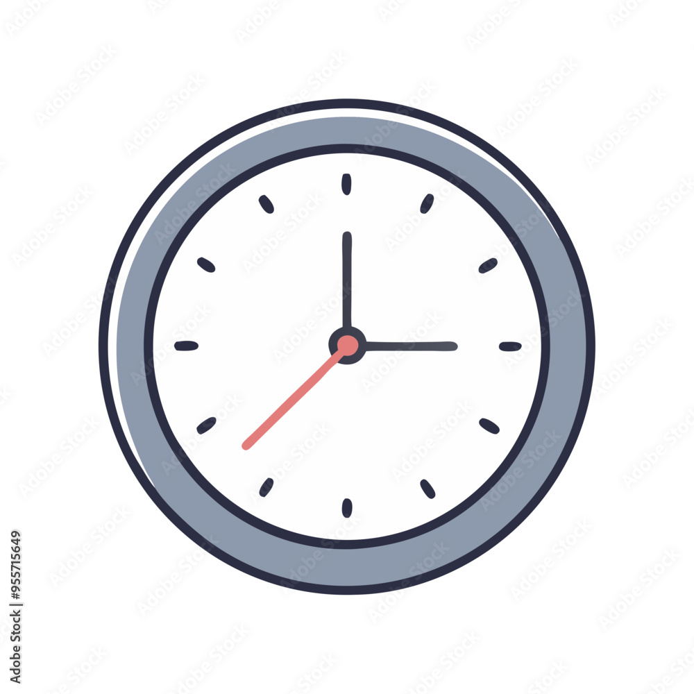 A gray clock icon, representing time management, deadlines, and punctuality in business A gray clock icon, representing time management, deadlines, and punctuality in business