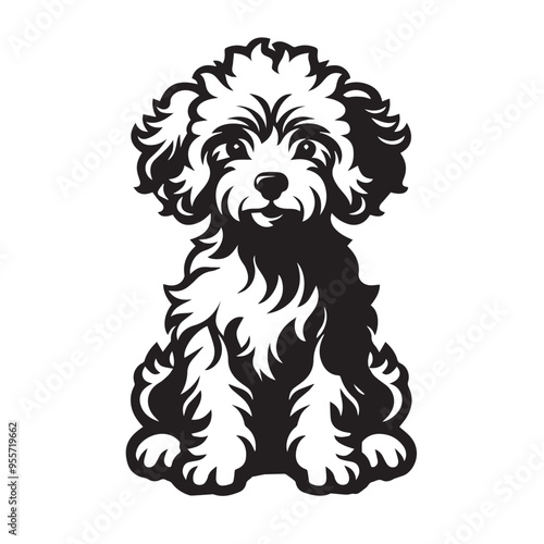 Chic Parisian in cartoon, doodle style . Image for t-shirt, web, mobile apps and ui. Isolated 2d vector illustration in logo, icon, sketch style, Eps 10, black and white. AI Generative