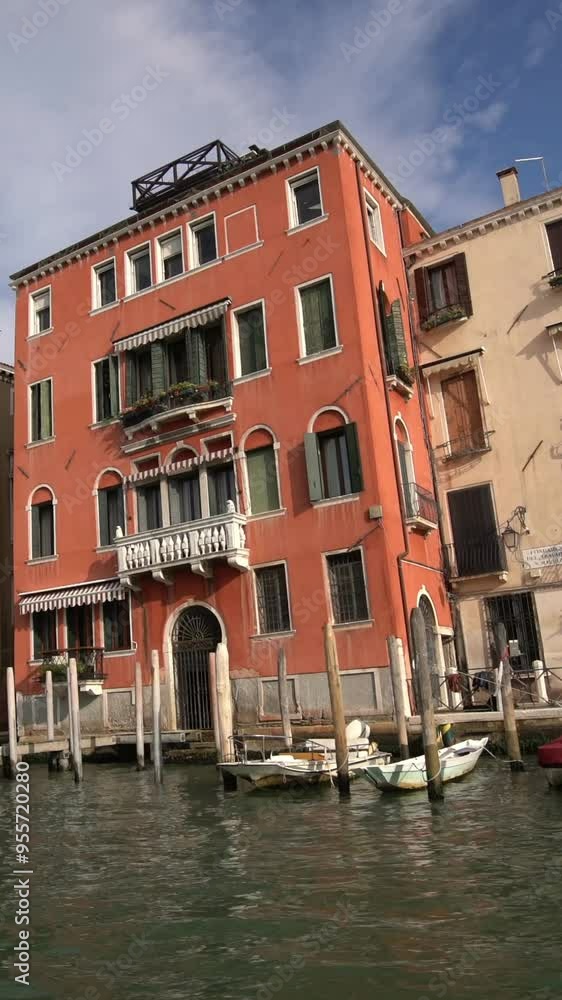 Stabilized Shot of Venice Grand Canal in Italy from tourist boat. - As UNESCO world heritage, Venice is an important tourist destination in Italy with its beautiful cityscape, also busy port of Italy. Stabilized Shot of Venice Grand Canal in Italy from tourist boat. - As UNESCO world heritage, Venice is an important tourist destination in Italy with its beautiful cityscape, also busy port of Italy.