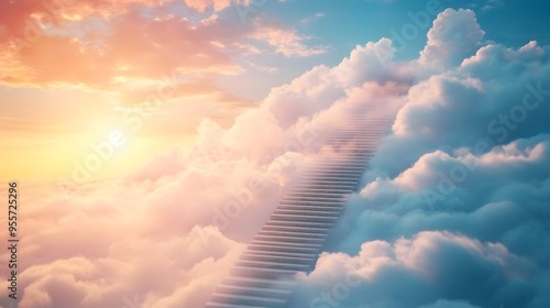 stairway to heaven. Ambition concept