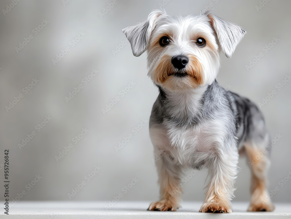 Adorable small dog standing on a bright surface, showcasing its fluffy coat and expressive eyes, perfect for pet-themed projects. Adorable small dog standing on a bright surface, showcasing its fluffy coat and expressive eyes, perfect for pet-themed projects.