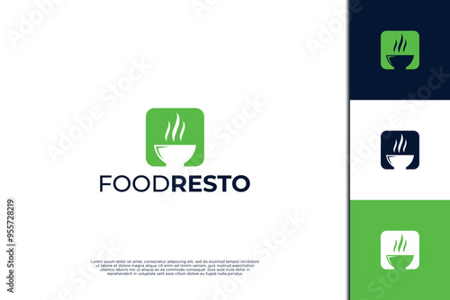Creative food order logo design. Chief logo for restaurant