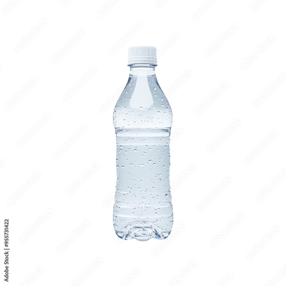 A clear plastic bottle of water, isolated on a white background. A clear plastic bottle of water, isolated on a white background.