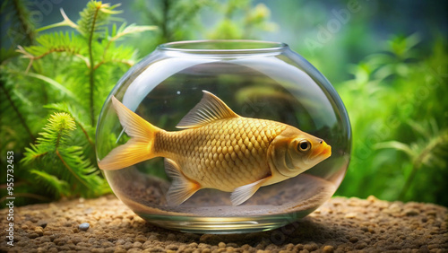 goldfish in aquariumfish, carp, water, animal, isolated, aquarium, nature, fishing, freshwater, fin, catch, river, food, lake, crucian, scales, underwater, white, fresh, swim, sea, aquatic, perch, swi photo