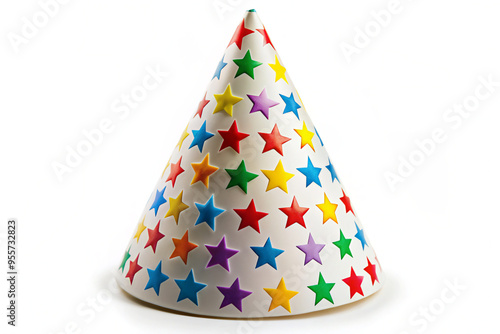 party hats isolated on whitehat, party, celebration, birthday, christmas, decoration, holiday, object, cone, illustration, vector, tree, fun, color, pyramid, party hat, cap, celebrate, shape, new, sym