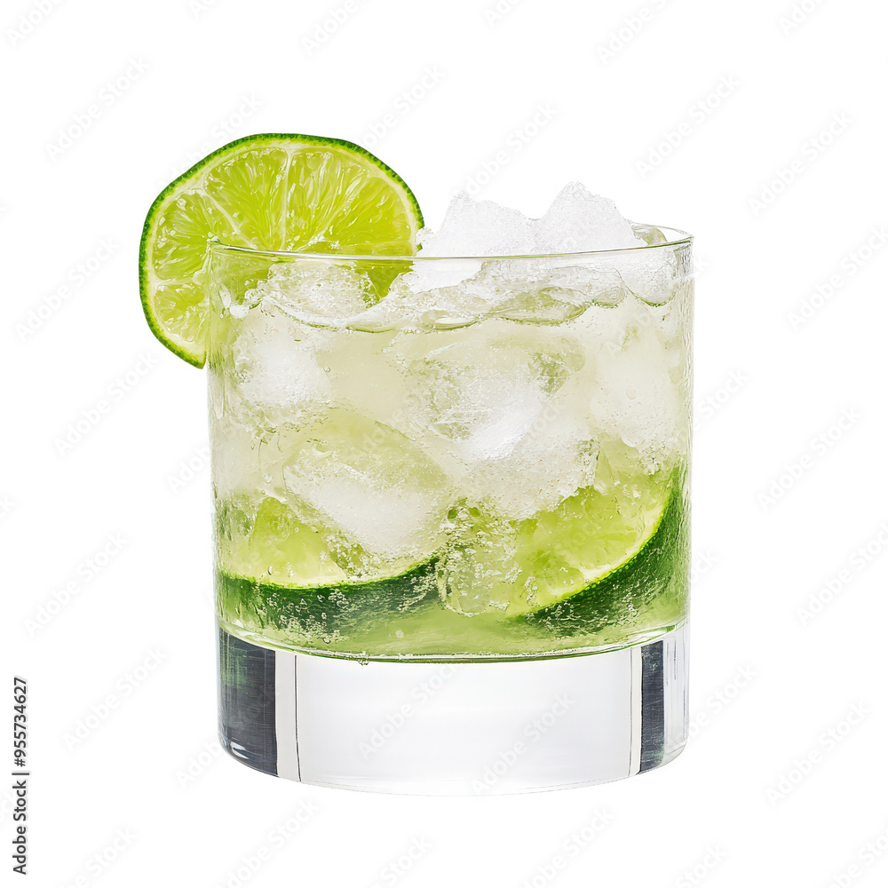 Refreshing cocktail with lime and ice in a glass, perfect for summer parties and relaxation. Refreshing cocktail with lime and ice in a glass, perfect for summer parties and relaxation.
