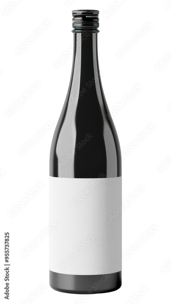 PNG Elegant black wine bottle design PNG Elegant black wine bottle design