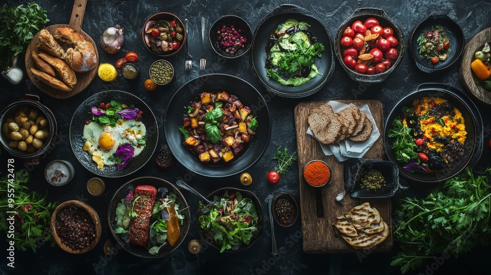 Culinary Canvas: Artistic Food Photography Capturing Unique Dishes from Above Culinary Canvas: Artistic Food Photography Capturing Unique Dishes from Above