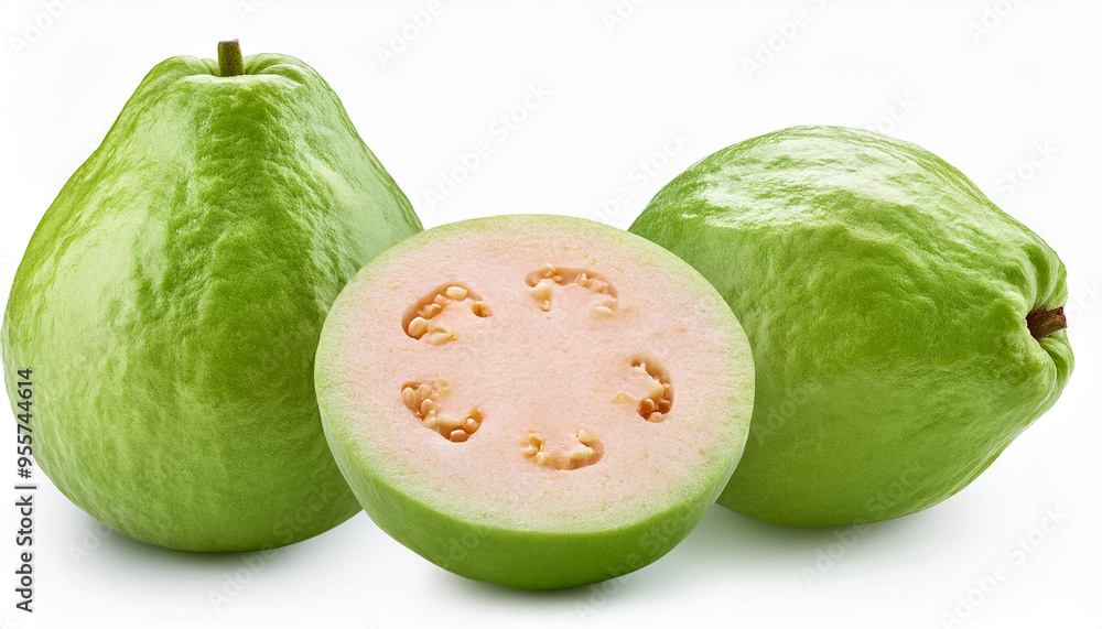 guava isolated on white background, clipping path, full depth of field guava isolated on white background, clipping path, full depth of field