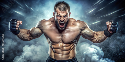 a brutal MMA fighter very aggressive