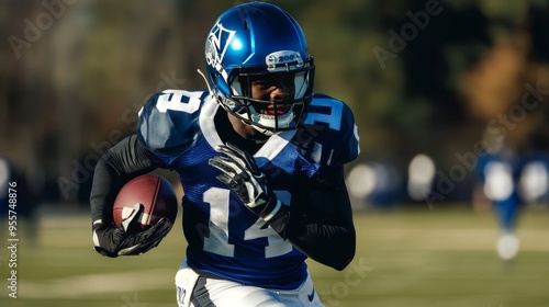 Dynamic Football Player in Action