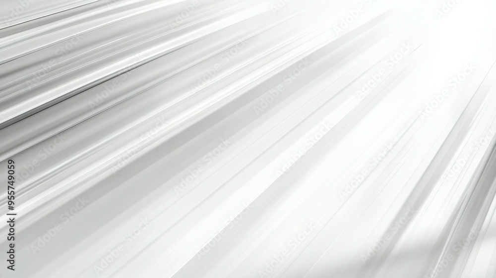 Obraz premium Abstract White and Grey Lines Converging Towards a Bright Light Source