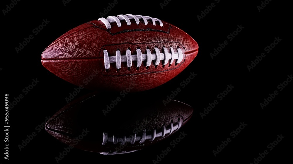 Football on Black Background Football on Black Background