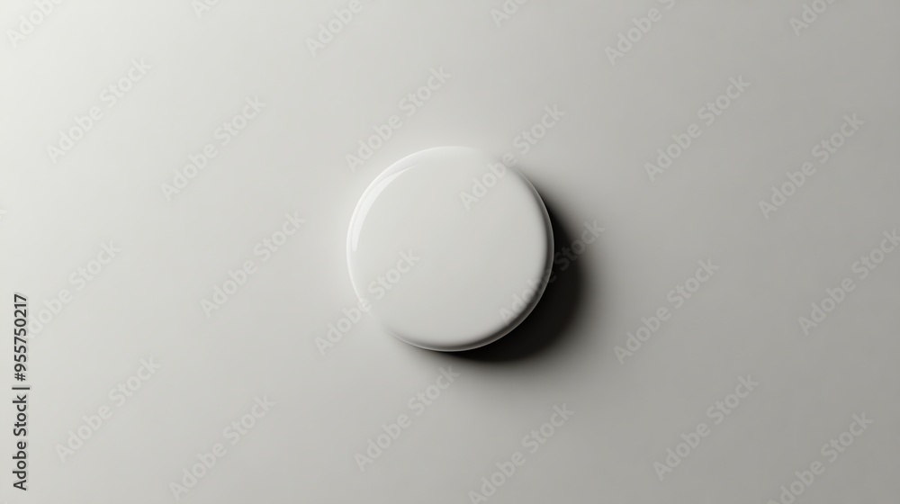 A Single White Circle on a White Surface A Single White Circle on a White Surface
