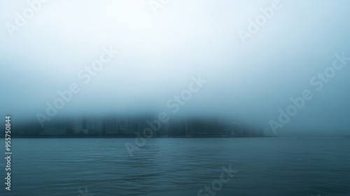 Misty Landscape on Water