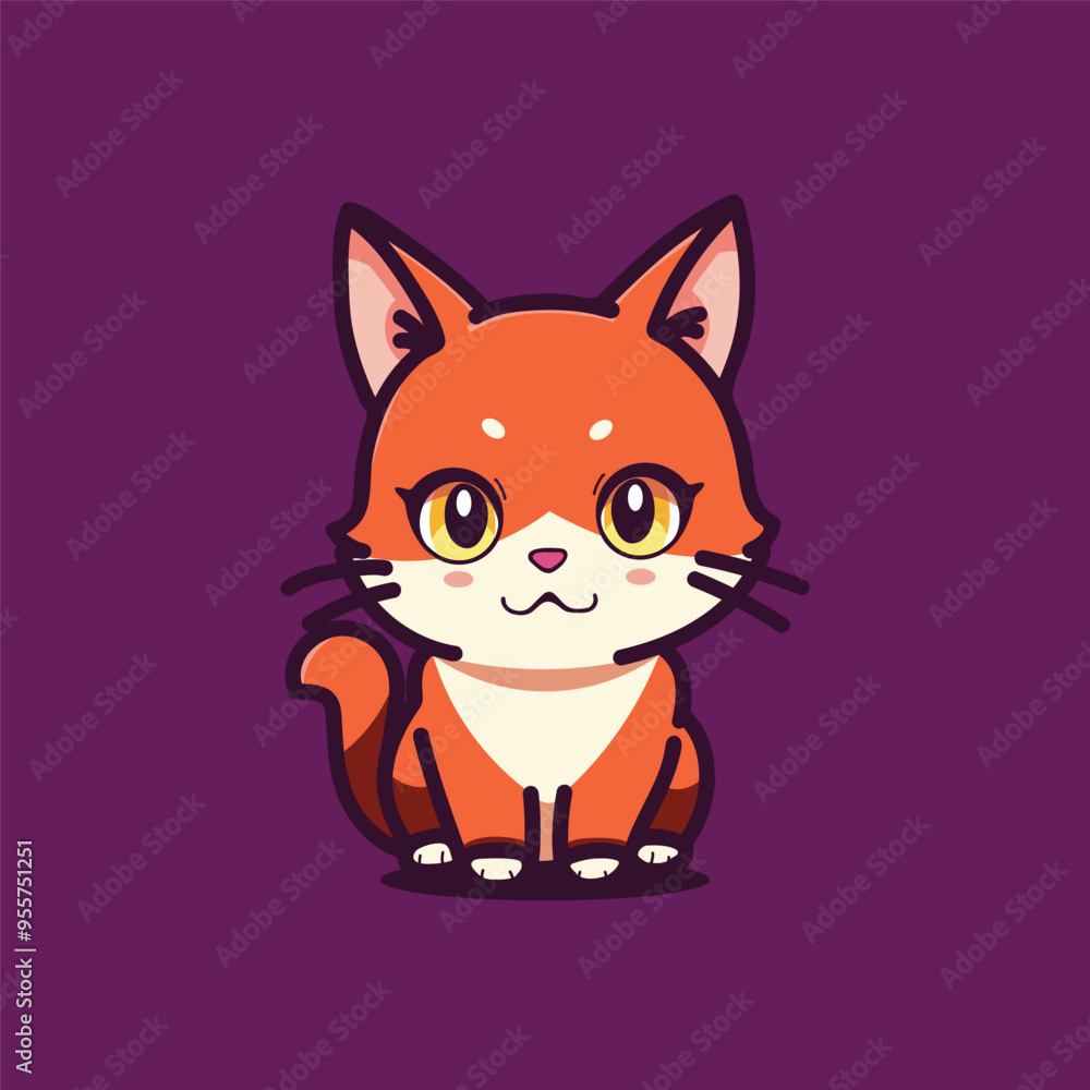 a cute orange cat Cartoon Vector Icon Illustration a cute orange cat Cartoon Vector Icon Illustration
