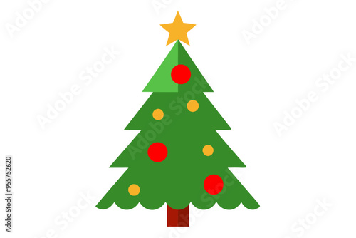 christmas tree isolated on white