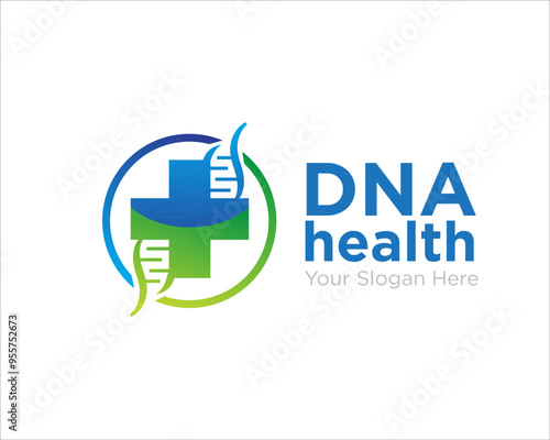 cross dna health logo designs