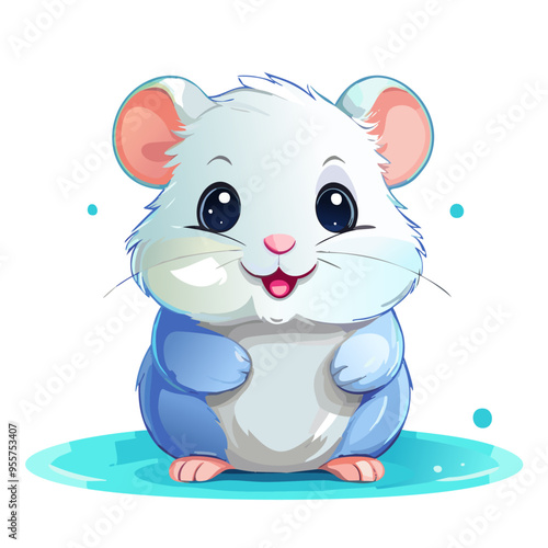 Hamster Cute Small Cartoon Baby Animal Character
