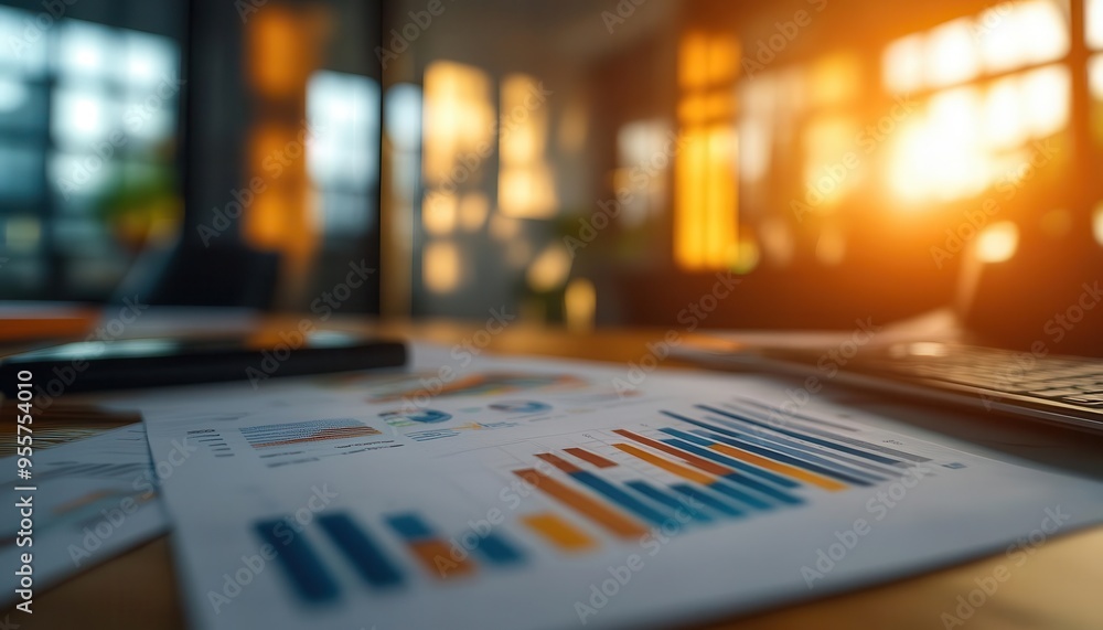 Business finance with charts and reports on a desk, organized style, sharp focus, bright lighting, high detail Business finance with charts and reports on a desk, organized style, sharp focus, bright lighting, high detail