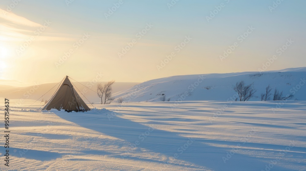 Tent in a Winter Wonderland