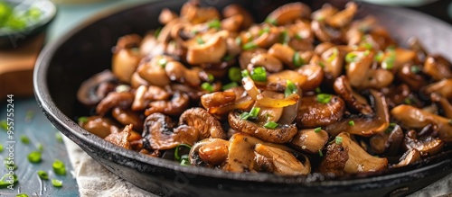 Chopped Fried Mushrooms With Onions