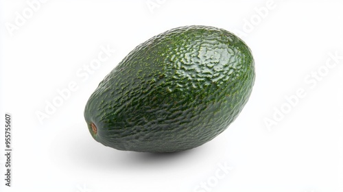 Fresh Avocado on White Background