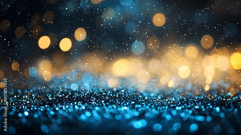 Obraz premium Bokeh Lights and Sparkling Drops