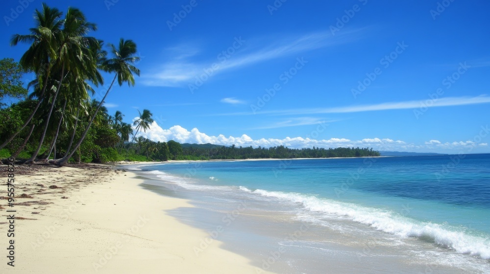 Serene Tropical Beach Landscape Serene Tropical Beach Landscape