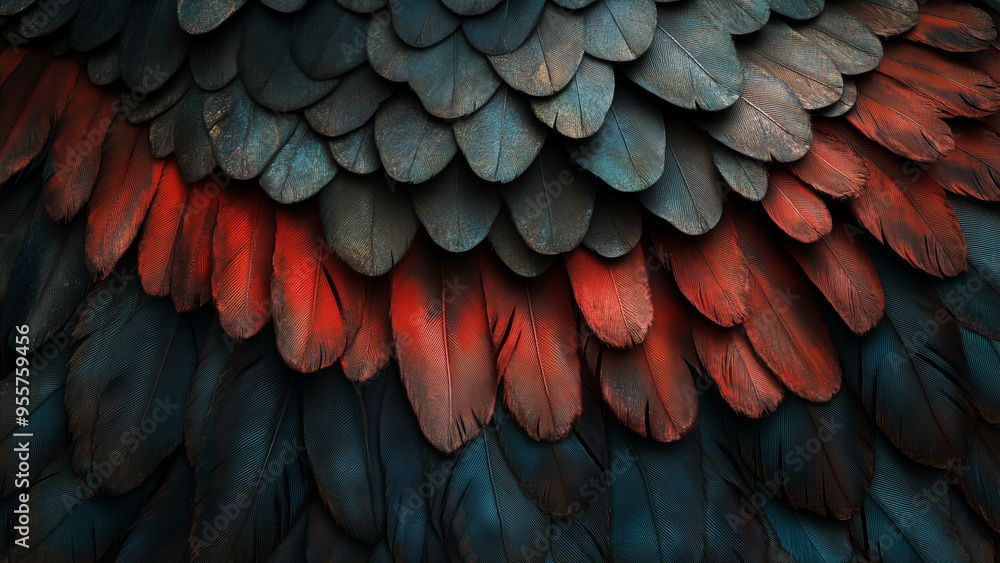 Fototapeta premium Enchanted Feathers: Intricate Textures in a Fantasy Realm
