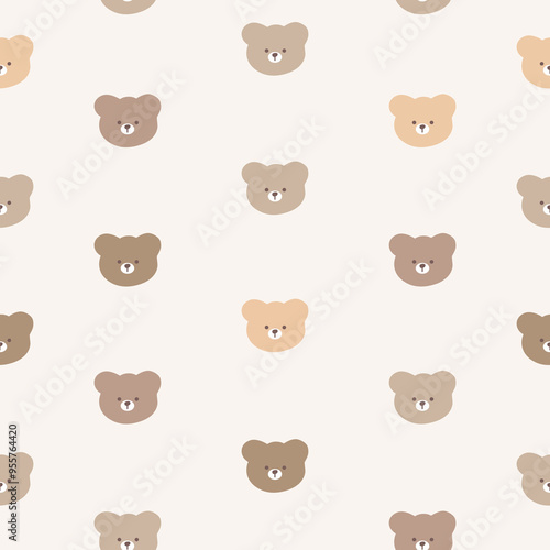 seamless pattern with teddy bears