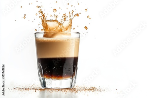 Coffee Liqueur Shot with Splash and Cinnamon photo